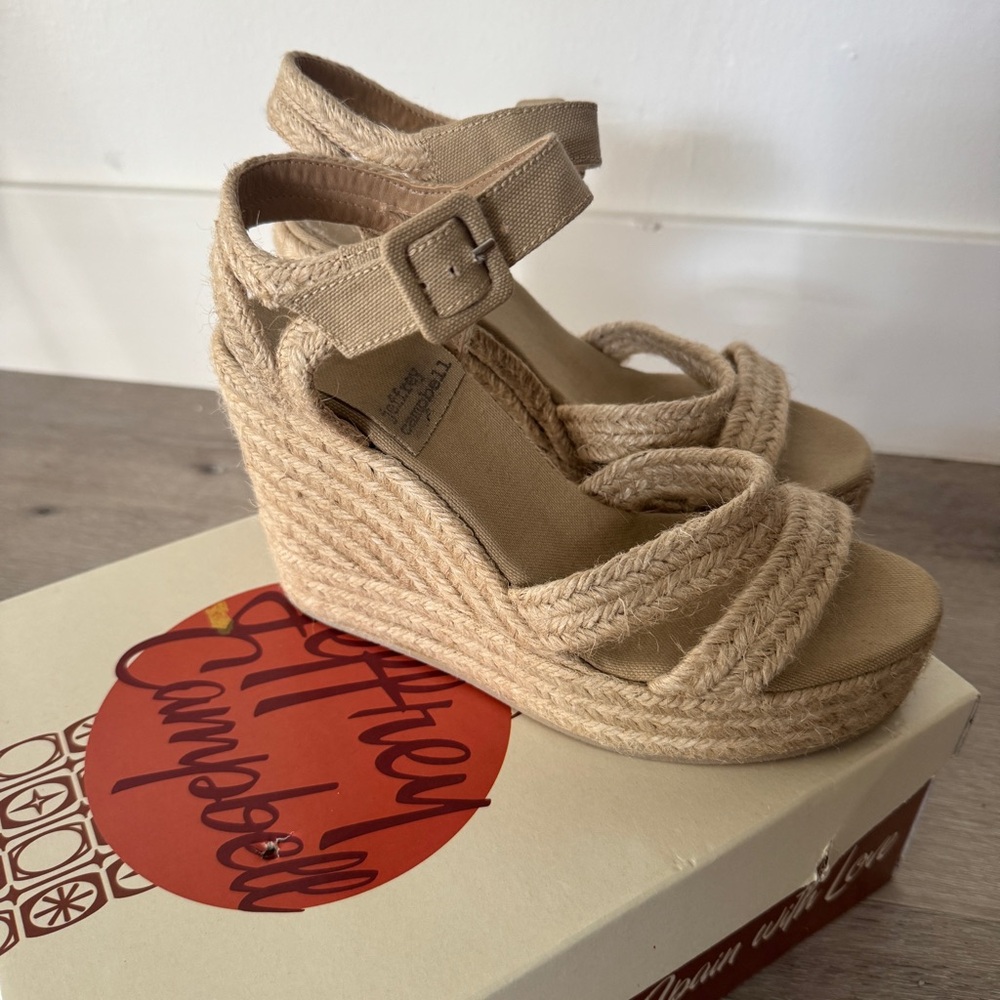 Jeffrey Campbell Elaina Jute Wedge Sandal